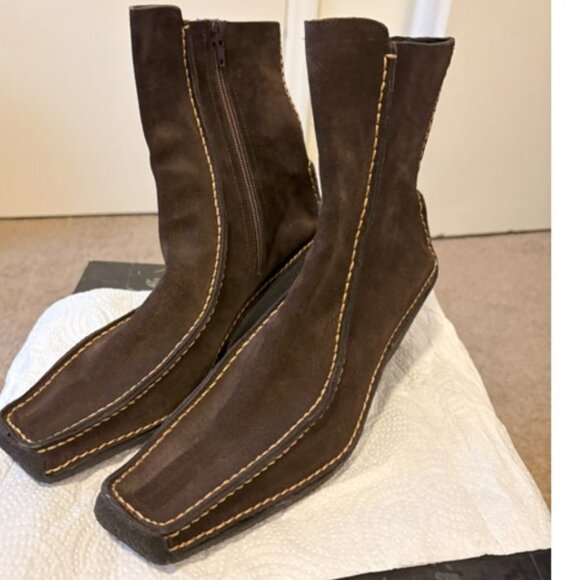 Pons Quintana Estela Brown Suede Ankle Boots Sz US 9 EUR 40 - Picture 2 of 4
